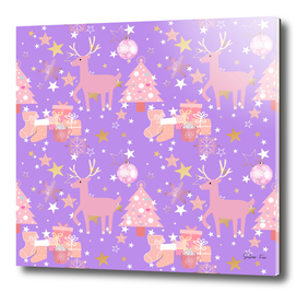 Pink and Purple and Gold Christmas Design