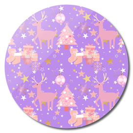 Pink and Purple and Gold Christmas Design