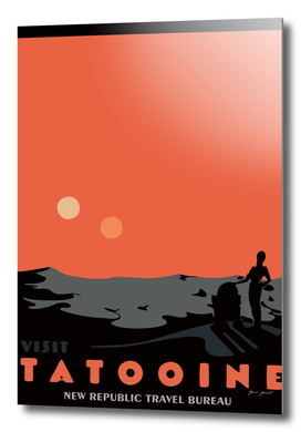 visit tatooine travel poster