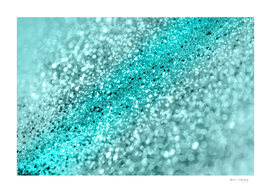Aqua Ocean Bokeh Glitter #1 (Faux Glitter) #decor #art