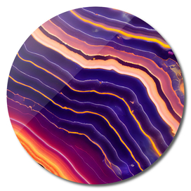 Agate Illustration - Purple Waves