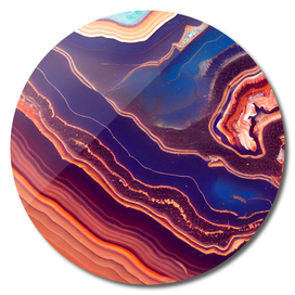 Agate Illustration - Purple Orange
