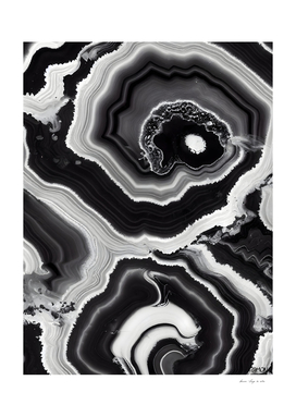Agate Illustration - Black Circles