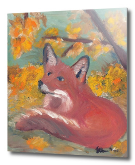 Red Fox Oil Painting