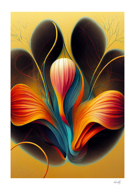 abstract colorful flower