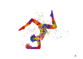 Rhythmic gymnastics in watercolor