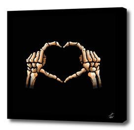 Hands Heart Skeleton I Love You Valentines