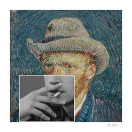 Van Gogh cigarette collage
