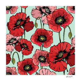 Summer Inspiration With Red Poppies