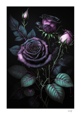 black purple roses