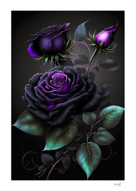 purple black rose