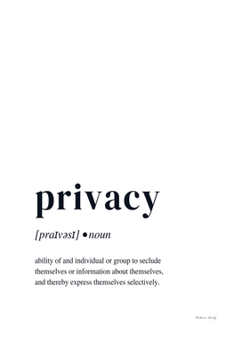 Quote/Text/Letter Privacy Art