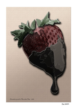 Strawberry with a Chocolate Drip