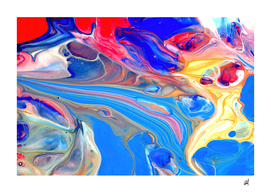 Acrylic paint pouring background, Luxury colors