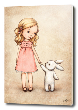 girl with bunny