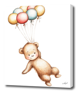 Teddy Bear with Balloons