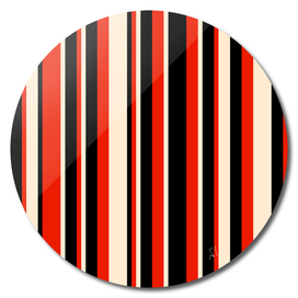 Elegant Stripes Chaotic Stripes Black Red Beige