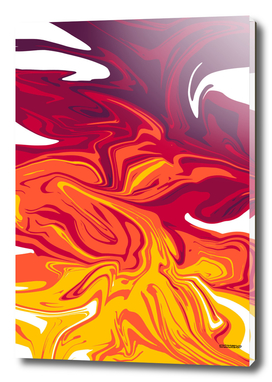 ABSTRACT PAINTING GRAFFITI STYLE RED ORANGE 18