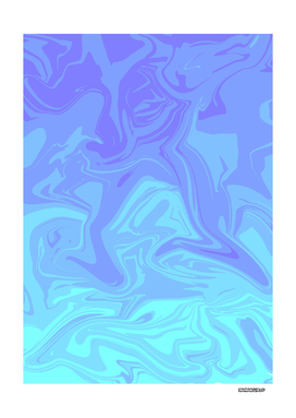 ABSTRACT PAINTING GRAFFITI STYLE SOFT BLUE 30