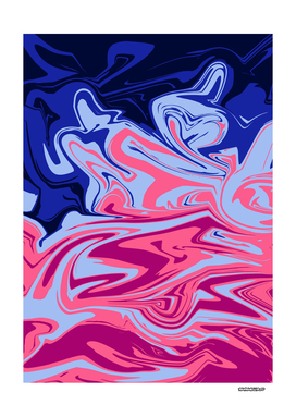 ABSTRACT PAINTING GRAFFITI STYLE BLUE PINK 31