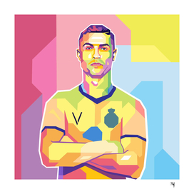 Pop art portrait of Cristiano Ronaldo