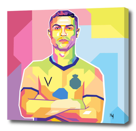 Pop art portrait of Cristiano Ronaldo