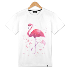 Watercolor flamingo