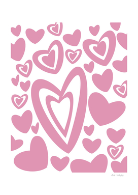 Pink Hearts Pattern #1 #love #decor #art