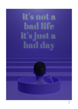 Bad Day Violet 3D Quote Aesthetics