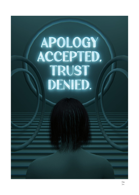 Apology Blue 3D Quote Aesthetics