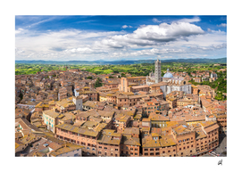 aerial view of siena-italy