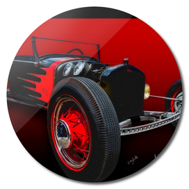 23 Model T Rat Rod Roadster in Red and Black