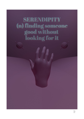 Serendipity Pink 3D Quote Aesthetics