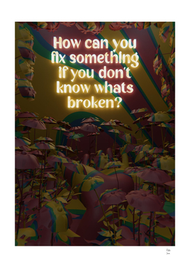 Fix Something Wave Pink 3D Quote Aesthetics