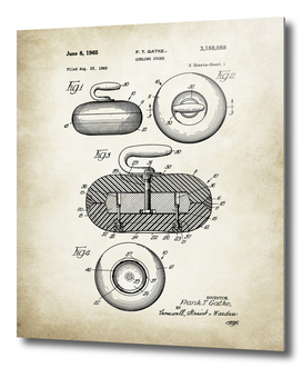 Curling Stone Patent - Vintage Paper Background