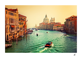 venice italy grand canal and basilica