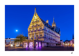 beaut in the blue hour city hall gouda-Netherlands