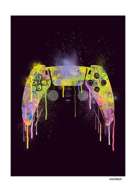 GAME CONTROLLER  ABSTRACT PAINTING ILLUSTRATION