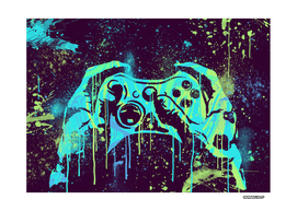 GAMER HAND ABSTRACT PAINTING ILLUSTRATION
