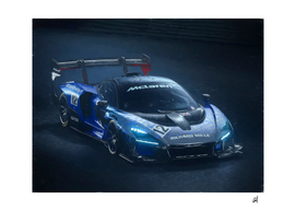 Racing car in watercolor-McLaren Tuning