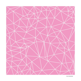 Modern Geometric White on Pink Blush
