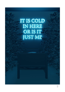 It Is Cold 3D Quote Aesthetics