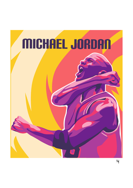 michael jordan in pop art illustration