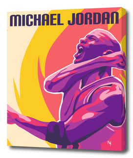 michael jordan in pop art illustration