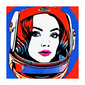Space girl portrait  | Digital art | street art aesthetic