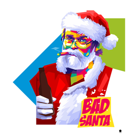 Bad Santa Clause Pop Art