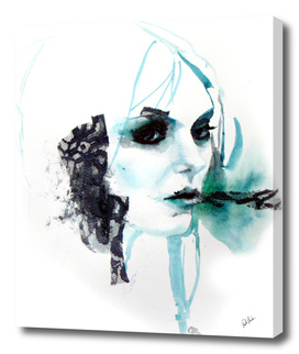 Watercolor Taylor Momsen fan art portrait