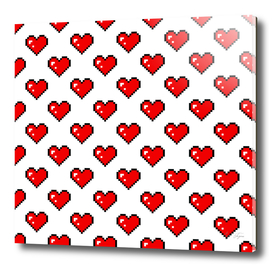 Pixel heart pattern