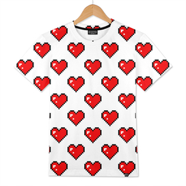 Pixel heart pattern
