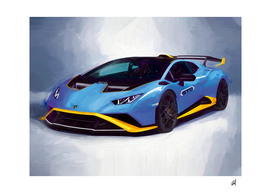 Lamborghini Metallic in watercolor.